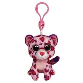 Ty - TY36585 - Beanie Boos - Porte-clés Glamour le Léopard Rose