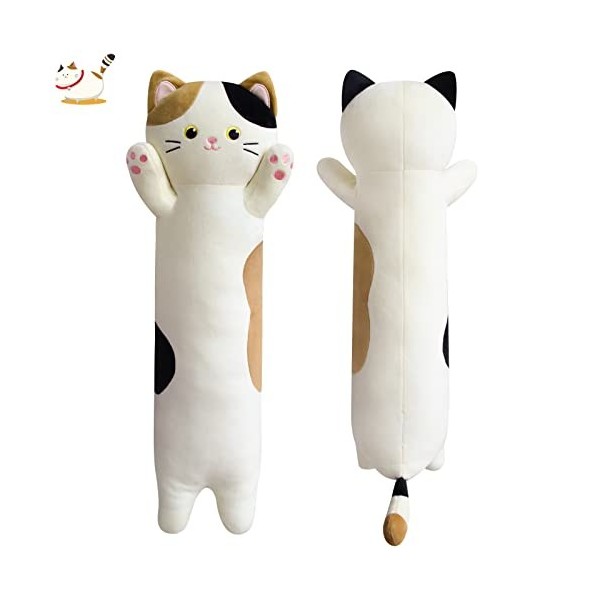 Desdfcer Jouet de coussin en peluche pour chat - 3D mignon chat jouets en peluche jouets - Cadeau pour Noël Anniversaire Fête