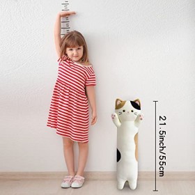 Desdfcer Jouet de coussin en peluche pour chat - 3D mignon chat jouets en peluche jouets - Cadeau pour Noël Anniversaire Fête