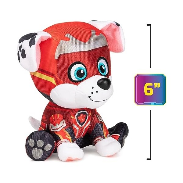 GUND Paw Patrol : The Mighty Movie Marshall Peluche sous licence officielle pour enfants de 1 an et plus, 15,2 cm