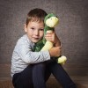 Duckshop Peluche Doudou Dinosaure Dino I L : 50 cm, Vert Jaune