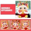 Alasum Jouet De Poupée Dragon du Zodiaque Chinois Poupée en Peluche Dragon du Nouvel an Chinois 2024 Année du Dragon Animal e