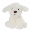 Apricot Lamb Toys Peluche vid Chien Blanc Peluche Mini Doudou Coussin en Peluche Mignon Doudou pour Enfants et Bébé 25 cm