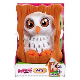 Animagic Goes Wild Arty Owl et Arbre en Peluche Douce avec Sons et lumière Multicolore