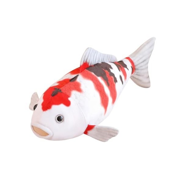 Shienfir Oreiller de Coussin de Poisson Doux 3D, Jouet en Peluche de Poisson de Simulation, Oreiller en Peluche de Carpe, Jou