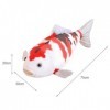 Shienfir Oreiller de Coussin de Poisson Doux 3D, Jouet en Peluche de Poisson de Simulation, Oreiller en Peluche de Carpe, Jou