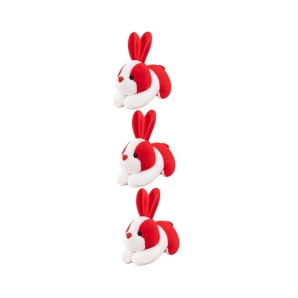 Toyvian 2 Pièces Année De La Poupée Lapin Animaux en Peluche De Pâques Lapin en Peluche Coeur Panier De Lapin De Pâques Peluc