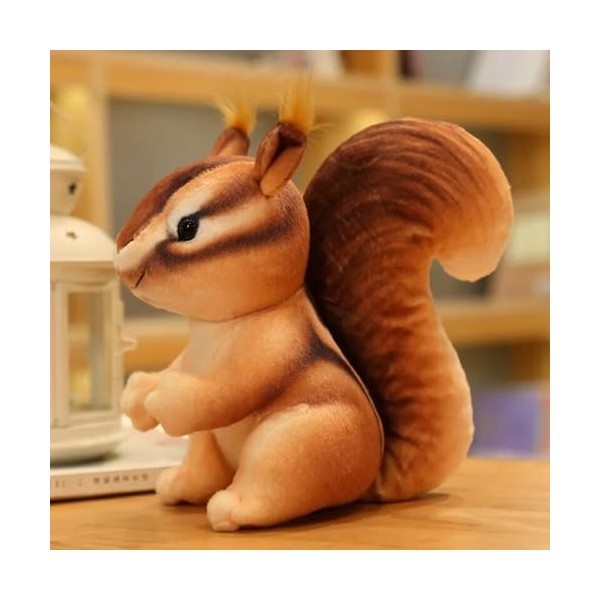 Mignon écureuil poupée Kawaii Peluche Peluche Animal Oreiller Enfants Cadeau de Noël décoration de Vacances 25cm 2