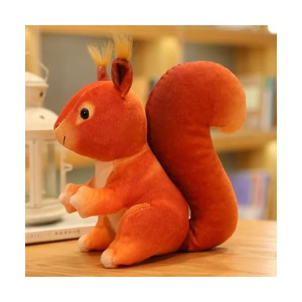 Mignon écureuil poupée Kawaii Peluche Peluche Animal Oreiller Enfants Cadeau de Noël décoration de Vacances 25cm 2