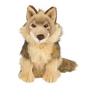 Uni-Toys - Loup, Assis - 25 cm Hauteur - Peluche, Doudou