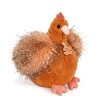 Histoire dOurs - Peluche Poule - Animal de la Ferme - Poulette orange - 20 Cm - Mignonne et Douce - Idée Cadeau de Naissance
