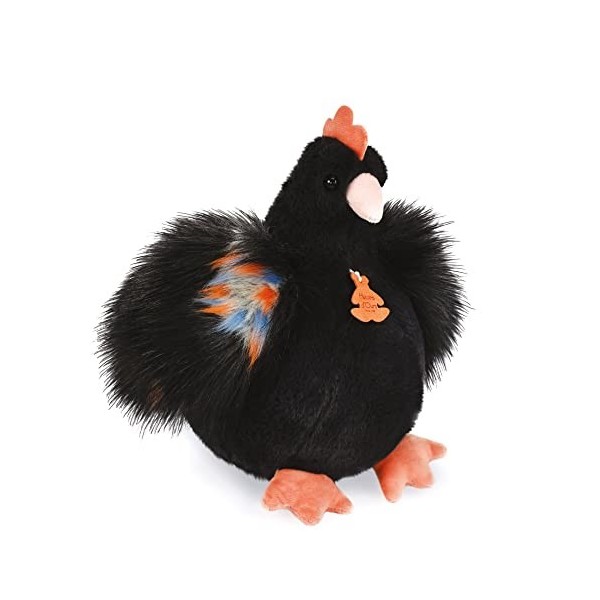 Histoire dOurs - Peluche Poule - Animal de la Ferme - Poulette orange - 20 Cm - Mignonne et Douce - Idée Cadeau de Naissance