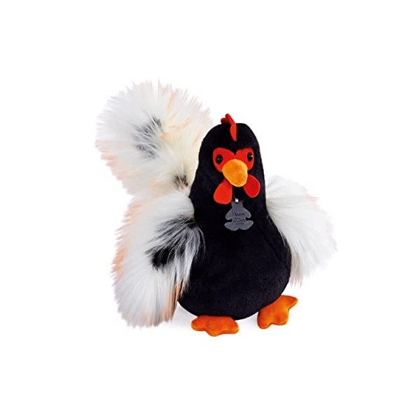 Histoire dOurs - Peluche Poule - Animal de la Ferme - Poulette orange - 20 Cm - Mignonne et Douce - Idée Cadeau de Naissance