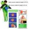 Diifoy Alien Costume Gonflable Déguisements, Green Alien Carrying Human Costume Inflatable Funny Blowing Up Suit Cosplay Infl