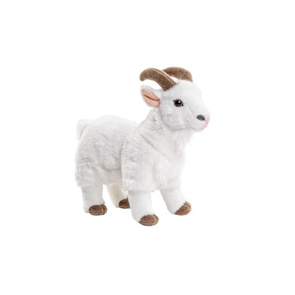 Uni-Toys - Chèvre des Montagnes Blanche - 29 cm Longueur - Peluche, Doudou