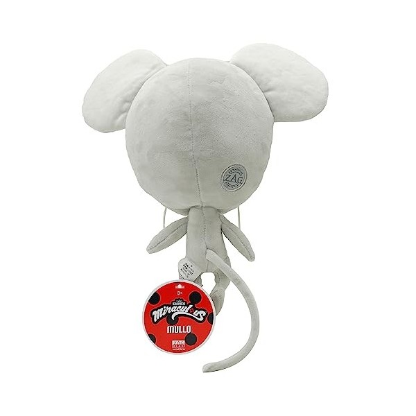 Miraculous Ladybug - Kwami Mon Ami Mullo - Peluche enfant 24 cm - Peluche douce avec yeux en résine, paillettes et brillance,