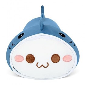 shownicer Oreiller en Peluche Chat Requin, Animaux en Peluche, Kawaii Chaton Peluche Géante, Jouet Doux Animal Poupée, Coussi