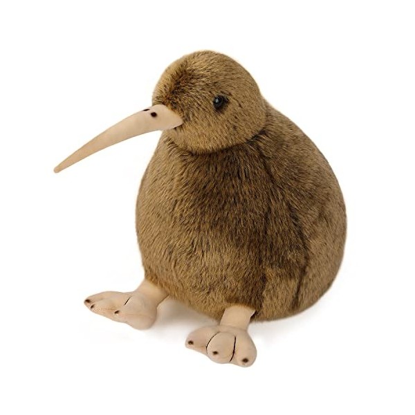 Peluche doiseau kiwi - Doudou - Peluche kiwi en fourrure - Douce et moelleuse comme un véritable oiseau - Cadeau pour tous l