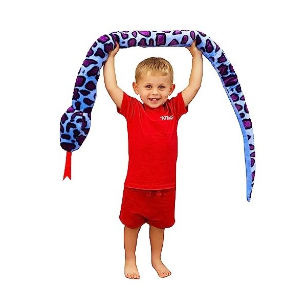 Toyland® 170cm 5.5ft Serpent Géant Bicolore en Peluche - 5 Motifs Assortis - Peluches pour Enfants