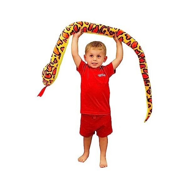 Toyland® 170cm 5.5ft Serpent Géant Bicolore en Peluche - 5 Motifs Assortis - Peluches pour Enfants