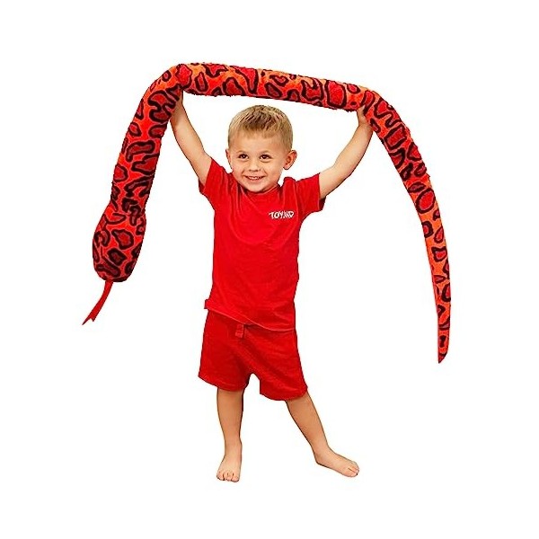 Toyland® 170cm 5.5ft Serpent Géant Bicolore en Peluche - 5 Motifs Assortis - Peluches pour Enfants