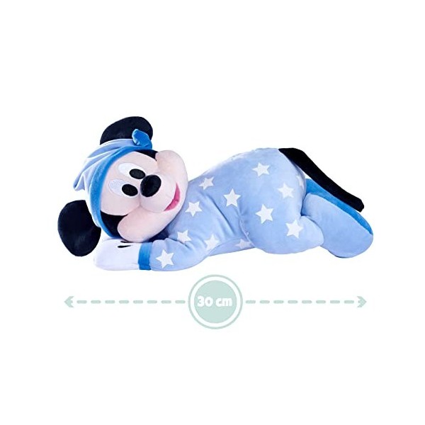 Simba - Peluche Disney Mickey Bonne Nuit - 30cm - Phosphorescente - Brille dans la Nuit - Jouet pour Bébé - 6315870350