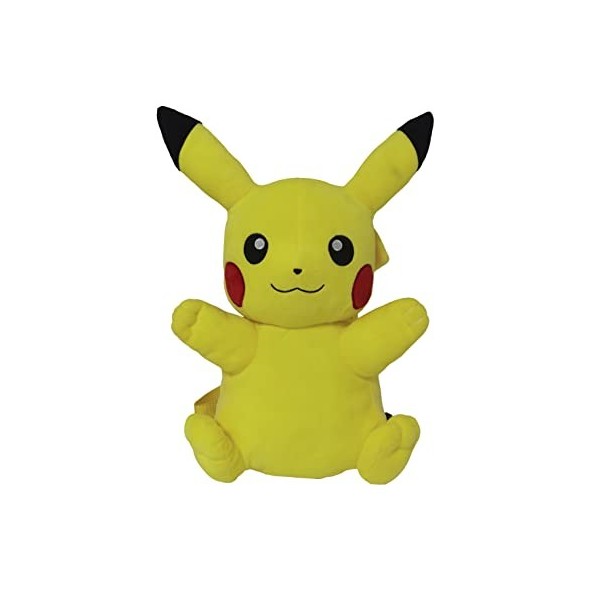 Pokemon- PlushBag Pikachu Sac à Dos Peluche, MC-111-PK, Multicolore