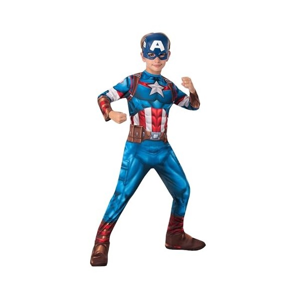Rubies - AVENGERS officiel -Déguisement classique Captain America Avengers 5-6 ans