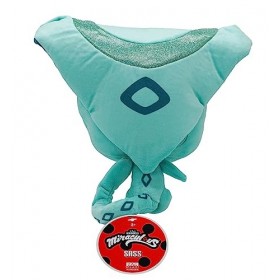 Miraculous Ladybug - Kwami Mon Ami Sass - Peluche 24cm pour Enfant - Extra Douce - Yeux Premium en résine - Yeux Brillants et