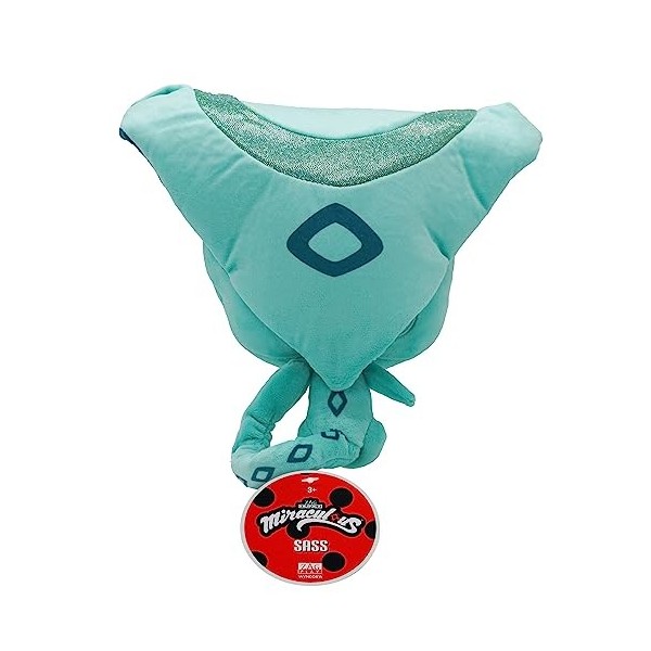 Miraculous Ladybug - Kwami Mon Ami Sass - Peluche 24cm pour Enfant - Extra Douce - Yeux Premium en résine - Yeux Brillants et