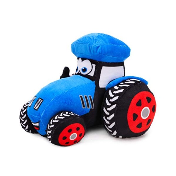 Toyland® Tracteur agricole en Peluche de 21 cm 8 Pouces – Décoration de Chambre pour garçons et Filles Bleu 