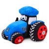 Toyland® Tracteur agricole en Peluche de 21 cm 8 Pouces – Décoration de Chambre pour garçons et Filles Bleu 