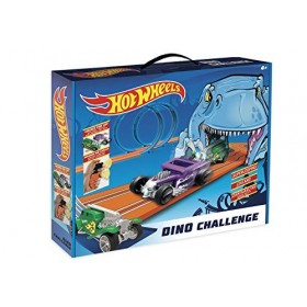 WRC- Set 1/64 Hot Wheels Dino Challenge Circuit, 91002, Multicolore, Sin tañosllaños