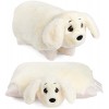 BRUBAKER Coussin en Peluche Chien - 2 en 1 Peluche et Coussin - 40 x 30 cm Chien en Peluche - Oreiller en Peluche Dépliable p