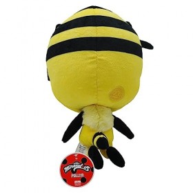 Miraculous Ladybug - Kwami Mon Ami Pollen - Peluche Enfant 24 cm - Peluche douce avec yeux en résine, paillettes et brillance