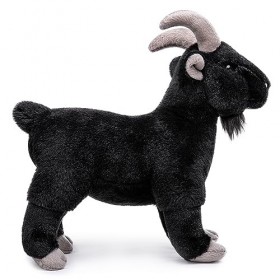 lilizzhoumax Jouets en Peluche chèvre 29cm/11” Rester Simulation Jouet en Poupée&nbsp;Réaliste Peluche chèvre Jouets Animaux Sauva