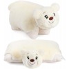 BRUBAKER Oreiller en Peluche Ours - 2 en 1 Ours et Coussin en Peluche - 40 x 30 cm Peluche - Coussin en Peluche Déployable po