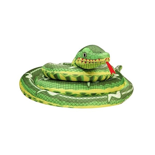 YJZQ Peluche Serpent 2.2M Geant Cobra Peluche Serpent Réaliste décoration Halloween Serpent réaliste Jouet en Peluche Serpent