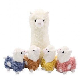 DNFASCHI Lot de 5 peluches en alpaga en peluche dalpaga douce en peluche pour enfants filles et garçons 5 pièces 