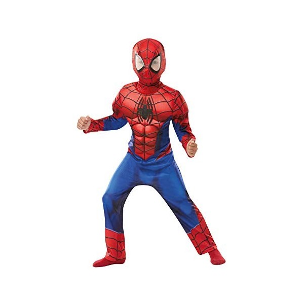 RUBIES - SPIDER-MAN - Marvel officiel - Déguisement pour enfant de luxe Spider-Man. Taille 3-4 ans. Costume avec combinaison 