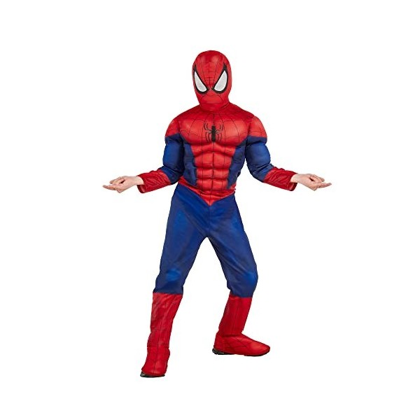 RUBIES - SPIDER-MAN - Marvel officiel - Déguisement pour enfant de luxe Spider-Man. Taille 3-4 ans. Costume avec combinaison 