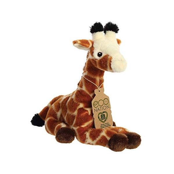 Aurora, 35004, Eco Nation, Girafe, 21 cm, Peluche, Marron & Blanc