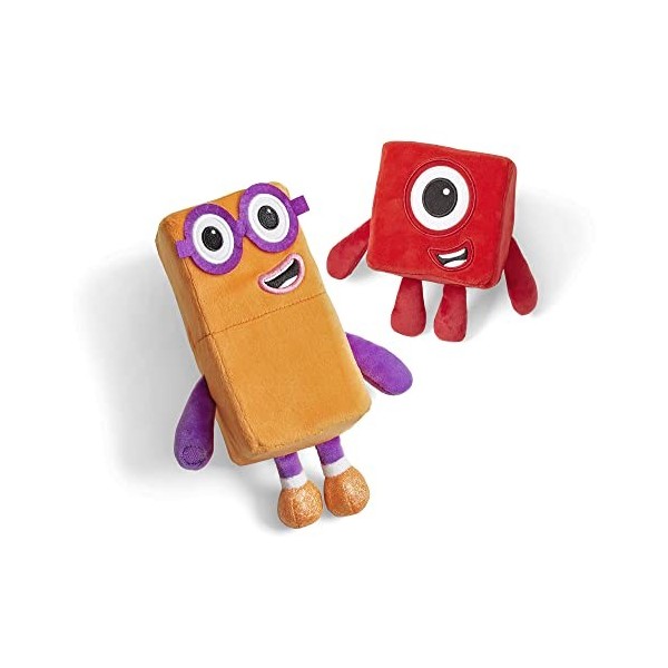 Learning Resources Amis espiègles Numberblocks Un et Deux, peluches Numberblocks pour filles et garçons, peluches pour enfant