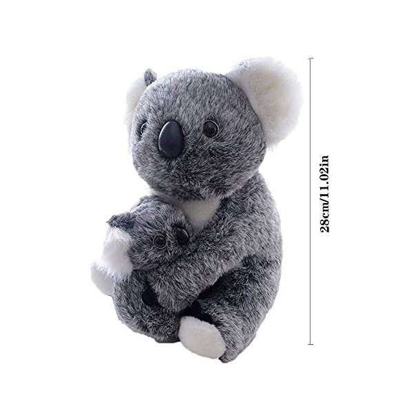 Aideal Koala avec enfant en peluche animaux Koala en peluche petit jouet, idée cadeau pour enfants et adultes gris 