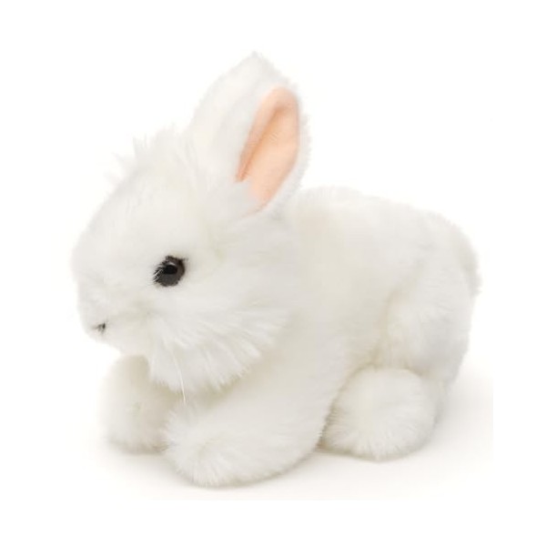 Uni-Toys - Lapin Angora Gris, couché - 18 cm Longueur - Peluche Lapin, Lapin - Peluche, Doudou