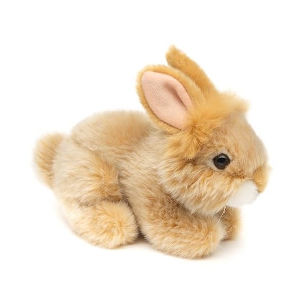 Uni-Toys - Lapin Angora Gris, couché - 18 cm Longueur - Peluche Lapin, Lapin - Peluche, Doudou