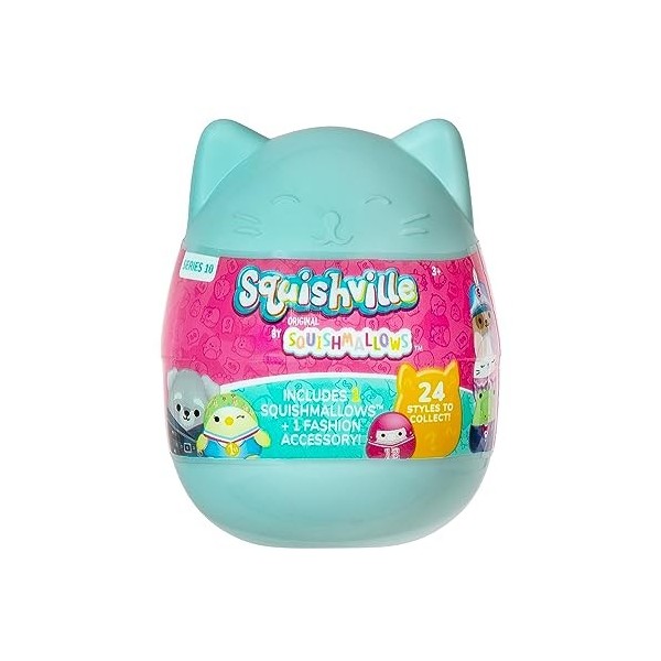 Squishmallows Squishville, Série 10 – Assortiment unique – Officiel Kellytoy – Mini jouet en peluche à collectionner et acces