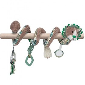 LES DEGLINGOS - Spirale d’activités Jelekros le lion - jouet d’éveil pour bébé avec activités sonores et tactiles - 1 pièce -