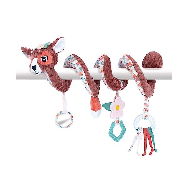 LES DEGLINGOS - Spirale d’activités Jelekros le lion - jouet d’éveil pour bébé avec activités sonores et tactiles - 1 pièce -