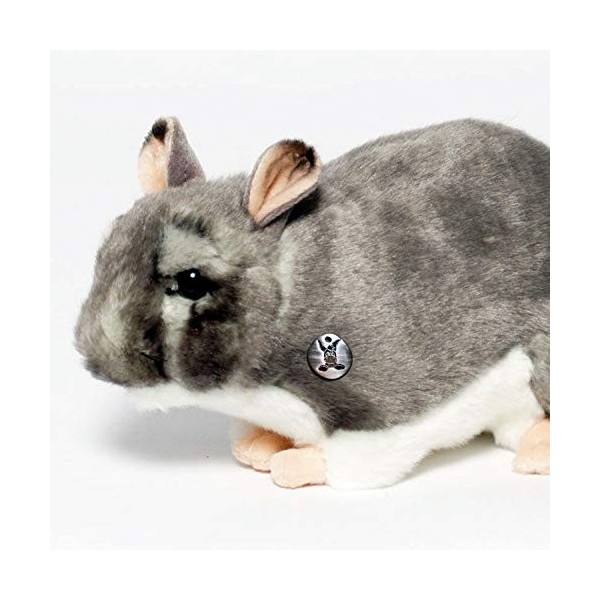 Shila Peluche Chinchilla Gris 28 cm Peluche Souris Laine